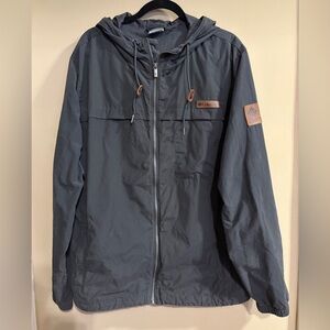 Columbia Wheeler Peak Dark Gray Lightweight Windbreaker Jacket XL